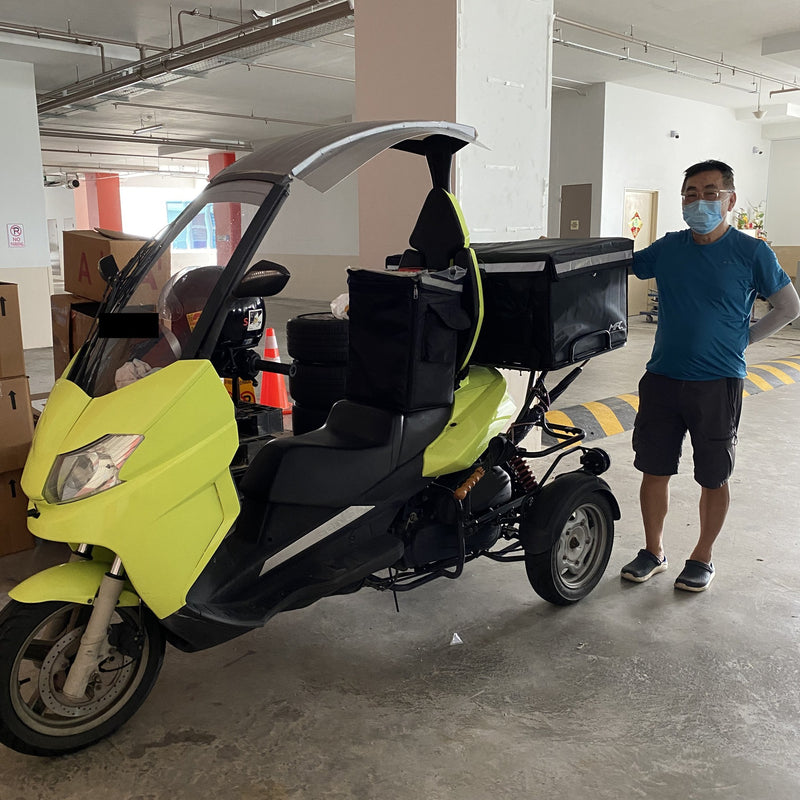 MFC rider with their delivery bag