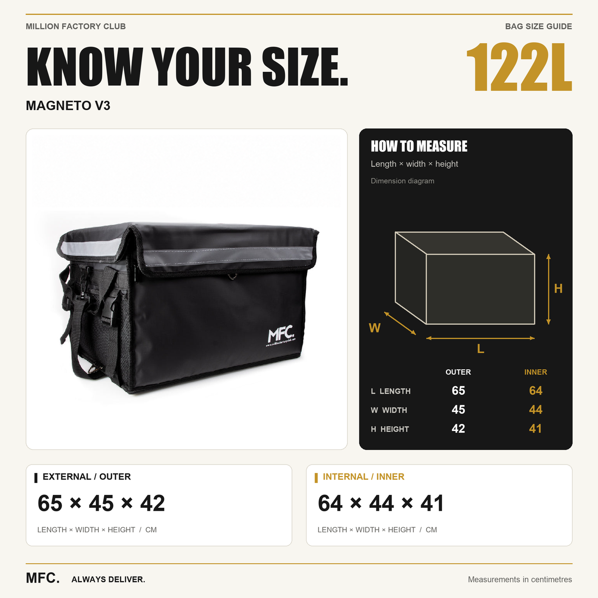 MFC 122L MAGNETO V3 Series Magnetic and Zip with Lock Ring Sling Food Delivery Thermal Bag