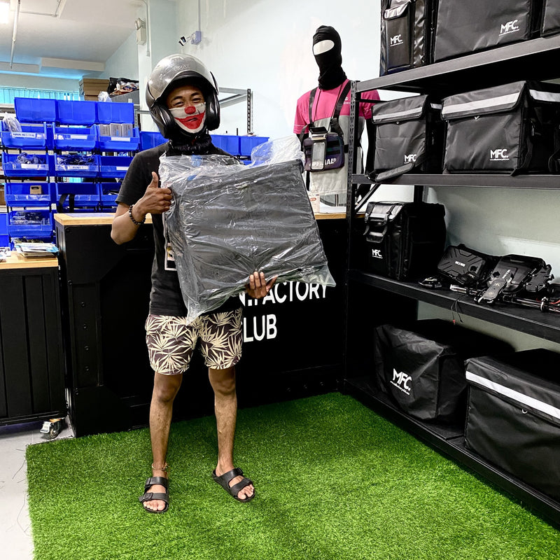 MFC rider with their delivery bag