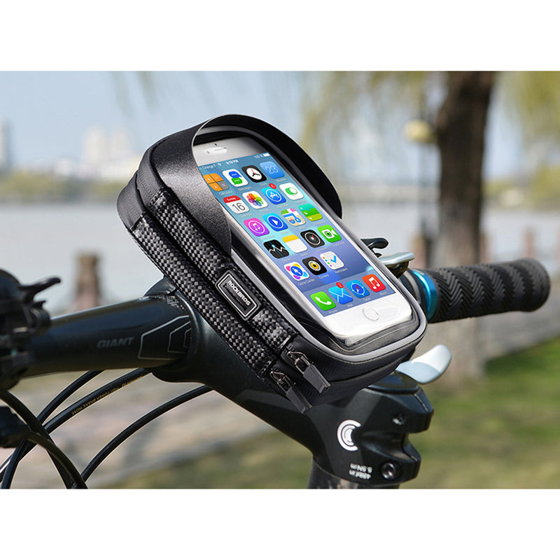 [Waterproof] RockBros Front Pouch Mobile Phone Holder for Bicycle, Mountain, Foldable, Road Bike, Motorbike, Motorcycle