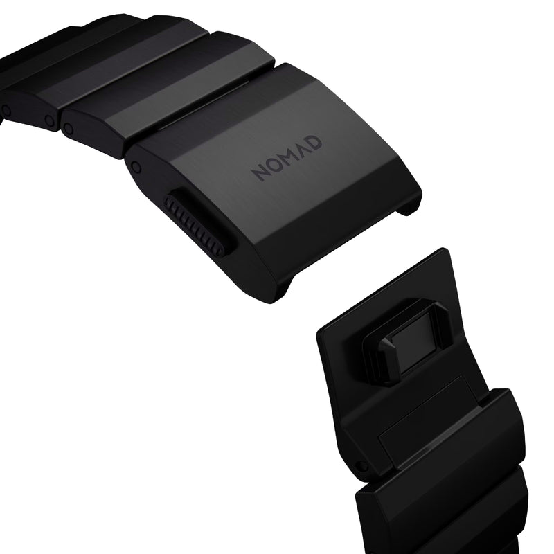 NOMAD Titanium Metal Strap V2 For Apple Watch 45mm/44mm/42mm, Black Hardware