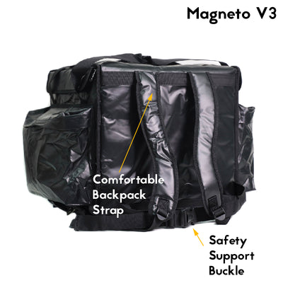 MFC 60L MAGNETO V3 Armour Series Magnetic and Zip with Lock Ring Backpack Food Delivery Thermal Bag