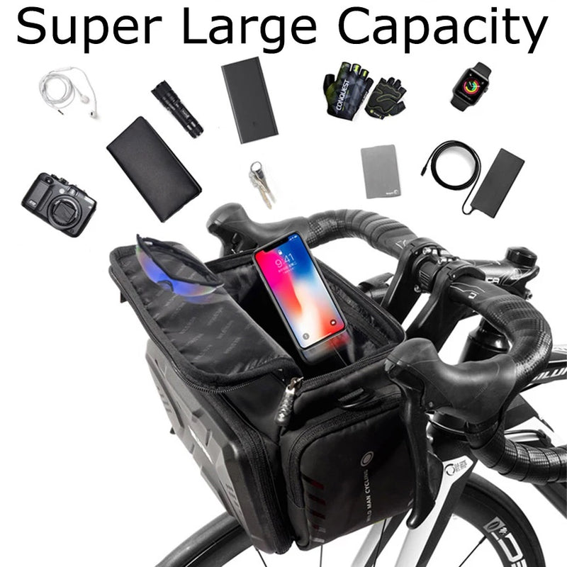 [Waterproof] Wild Man Mobile Phone Pouch Holder Bag 03 with 4L Storage for Bicycle, Mountain, Foldable, Road Bike