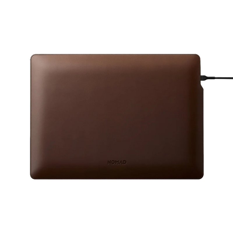 NOMAD Horween Leather Sleeve for MacBook Pro / MacBook Air 13", Rustic Brown